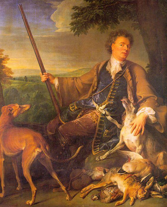 Francois Desportes Self Portrait in Hunting Dress oil painting picture